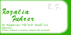 rozalia fuhrer business card